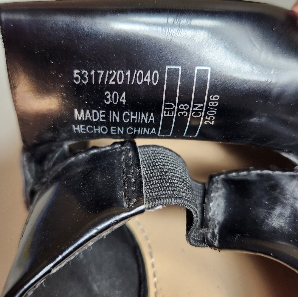 Zara Woman |EU38/US7.5| Black Patent Leather Platform Kilt Chunky Loafers - Picture 11 of 11